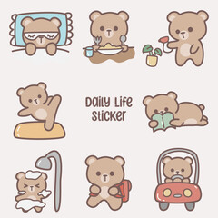 Daily Life bear stickers