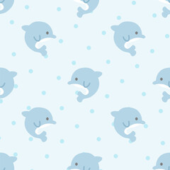 Obraz premium seamless pattern with dolphins
