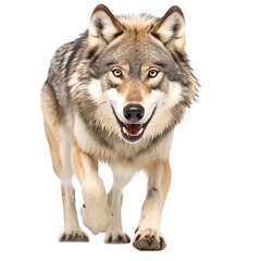 canadian wolf isolated on white background