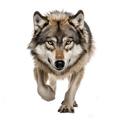 canadian wolf isolated on white background
