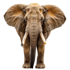 african elephant isolated on white background