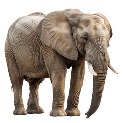 african elephant isolated on white background - 761091487