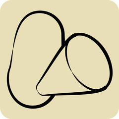 Icon Potato. related to Vegan symbol. hand drawn style. simple design editable. simple illustration