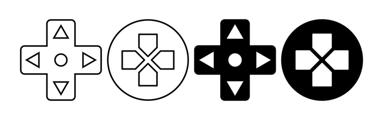 game controller directional icon set isolatde on white background © Sutana