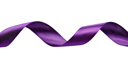 Purple ribbon isolated on white background
