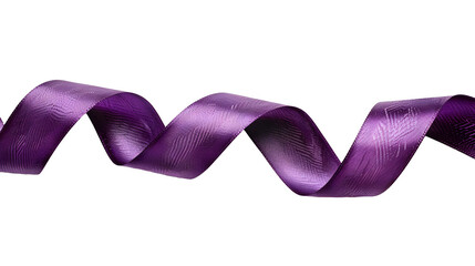 Purple ribbon isolated on white background
