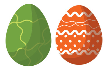 Set of cute colorful realistic Easter eggs. Ornament easter eggs set. Spring colorful chocolate egg 11:11