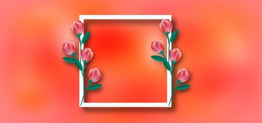 flower with squire frame