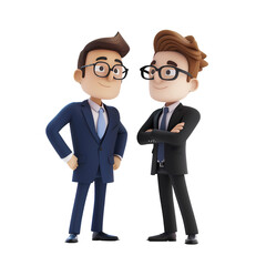 Fototapeta premium Transparent PNG 3d, business, businessman, cartoon, people, vector, office