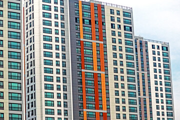 Fototapeta premium Detail of the condominium building in the city