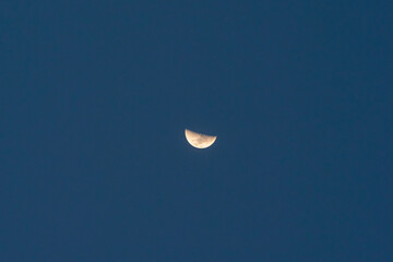 moon blue sky landscape