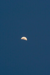 moon blue sky portait