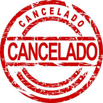 cancelado stamp sticker in vector format 