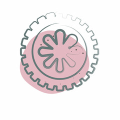 Icon Wheel. related to Car ,Automotive symbol. Color Spot Style. simple design editable. simple illustration