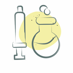 Icon Chemical Syringes. related to Biochemistry symbol. Color Spot Style. simple design editable. simple illustration