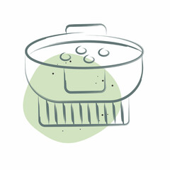 Icon Boiled Rice. related to Breakfast symbol. Color Spot Style. simple design editable. simple illustration