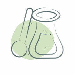 Icon Dressing. related to Breakfast symbol. Color Spot Style. simple design editable. simple illustration