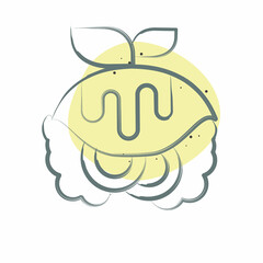 Icon Omelette. related to Breakfast symbol. Color Spot Style. simple design editable. simple illustration