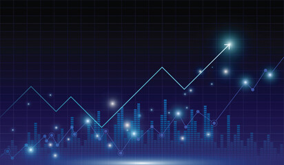 Stock market and trading.trend of graph vector design.Corporate future growth plan.digital graph.	