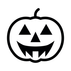 vector jack o lantern icon on white background