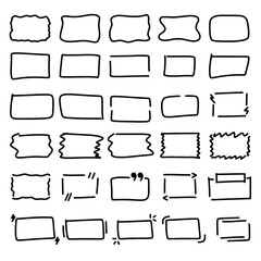 Hand Drawn Rectangles Vector