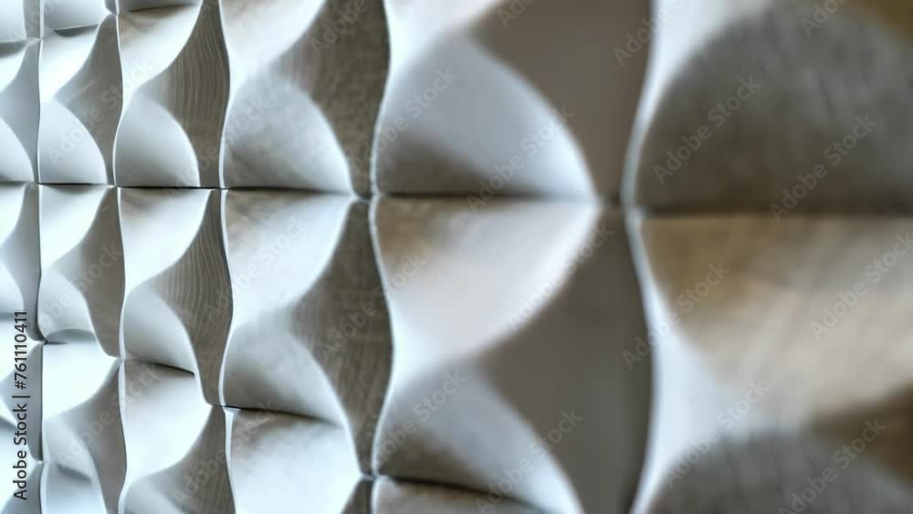 Poster an upclose view of a wall covered in soundabsorbing panels designed to provide privacy and reduce no