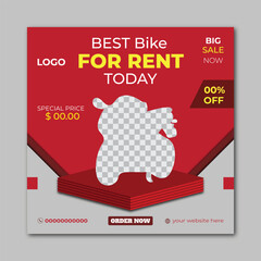 Simple minimalist and Modern Car Social Media Poster design template