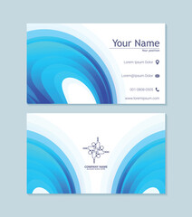 Blue abstract business card design