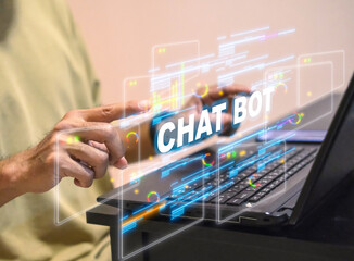 Mobile phone smartphone Chat bot technology service Contact US application on smartphones, used to help ask questions assistance Give advice Provide advice on knowledge