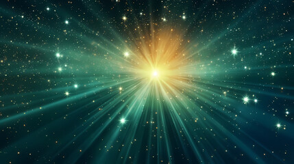 Naklejka premium Ray bokeh light background