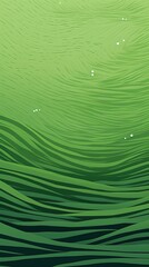 Green Grass Landscape with Mountain on a Green Abstract Background