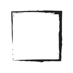 Black Grunge Frame Design. Vector Design on White Background