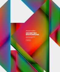 Gradient triangles vector abstract background