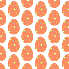 Easter eggs simple seamless pattern. Easter eggs, Easter symbol, decorative vector elements.