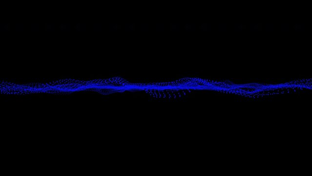 abstract blue digital wave line