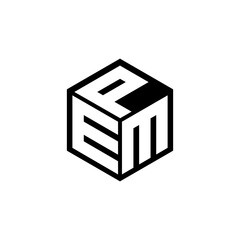 EMP letter logo design in illustration. Vector logo, calligraphy designs for logo, Poster, Invitation, etc.