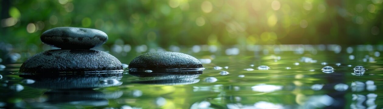 Experience emotional peace with serene meditation and reflective surfaces for tranquility