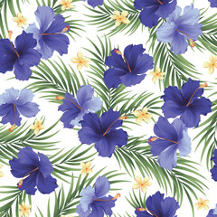 Beautiful hibiscus pattern perfect for textiles,
