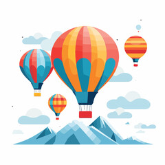A colorful hot air balloon festival with balloons 