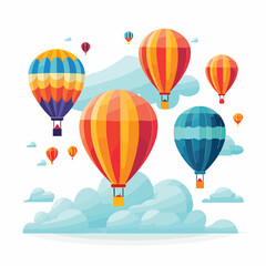 A colorful hot air balloon festival with balloons 