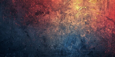 Grunge Background Texture in the Colors Red, Gold and Blue created with Generative AI Technology - obrazy, fototapety, plakaty