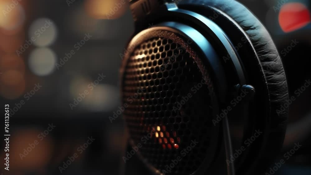 Poster the closeup of a headset mic with a players intense voice barking out commands and strategies to the
