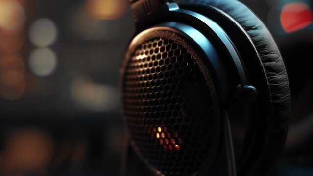 The closeup of a headset mic with a players intense voice barking out commands and strategies to their team.