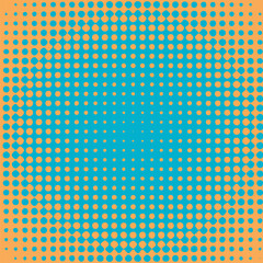 Bright polka dot pop art halftone pattern
