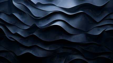 Elegant Blue Satin Waves - Abstract Background for Luxury Design