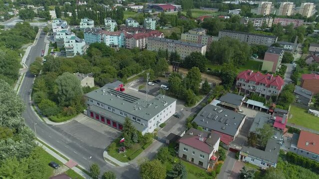 Beautiful Fire Brigade Zgierz Aerial View Poland