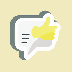 Sticker Possitive Feedback. suitable for Feedback symbol. simple design editable. design template vector. simple symbol illustration