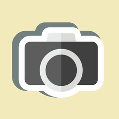 Sticker Camera. suitable for Art symbol. simple design editable. design template vector. simple illustration