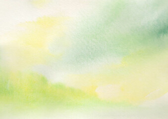 黄緑の水彩イメージの背景テクスチャ