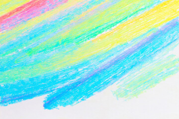 crayon colorful strokes hand painted background. - 761139046